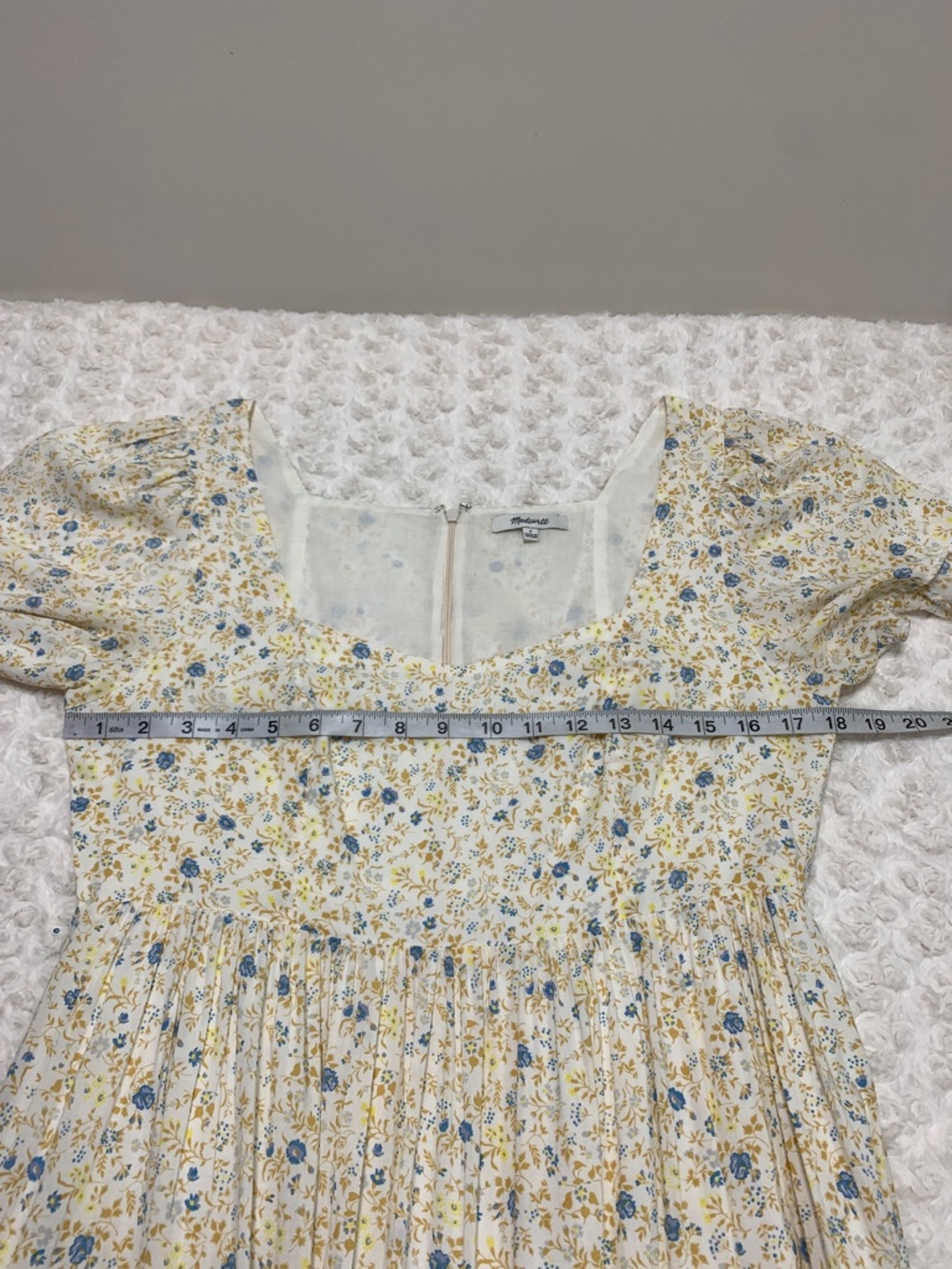 Madewell Folkmagic Floral Flutter Sleeve Tiered Midi Dress Sz 6 - Picture 12 of 14